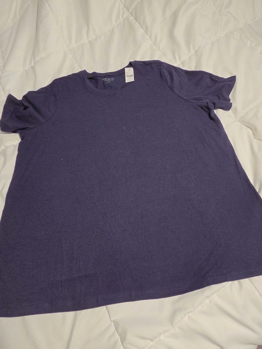Lane Bryant Perfect Tee Short Sleeve Crewneck Tee - Purple
